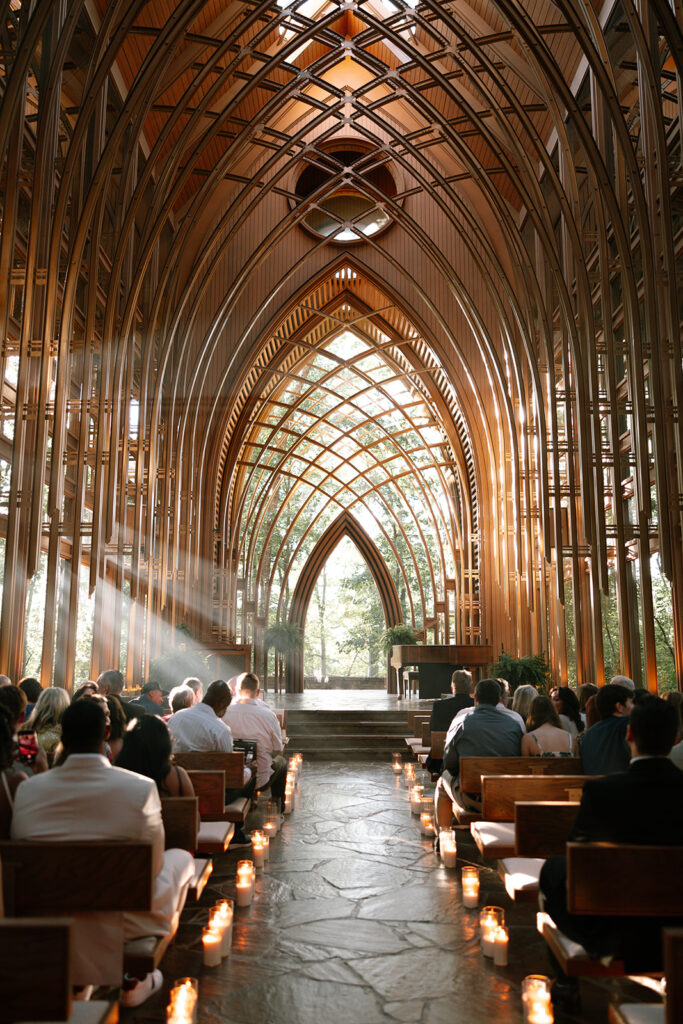 Wedding ceremony space at Mildred B Cooper Chapel